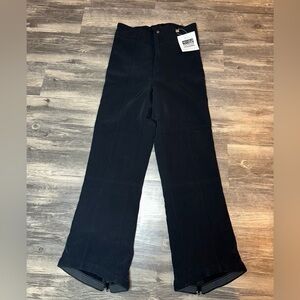 NILS Marsha Black Entrant Stretch Ski Pants Women’s 6 Short WaterproofZipHem NWT